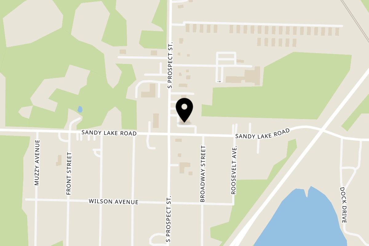 Map showing the location of Casona Guzman on 4914 S Prospect St in Ravenna